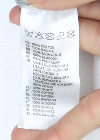 L.O.G.G. Men's Blue Cotton Polo, L, Long Sleeve