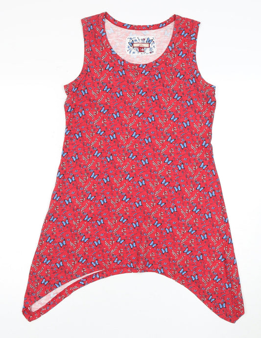 Womens UK Size 8 Joe Browns Red Tunic Tank
