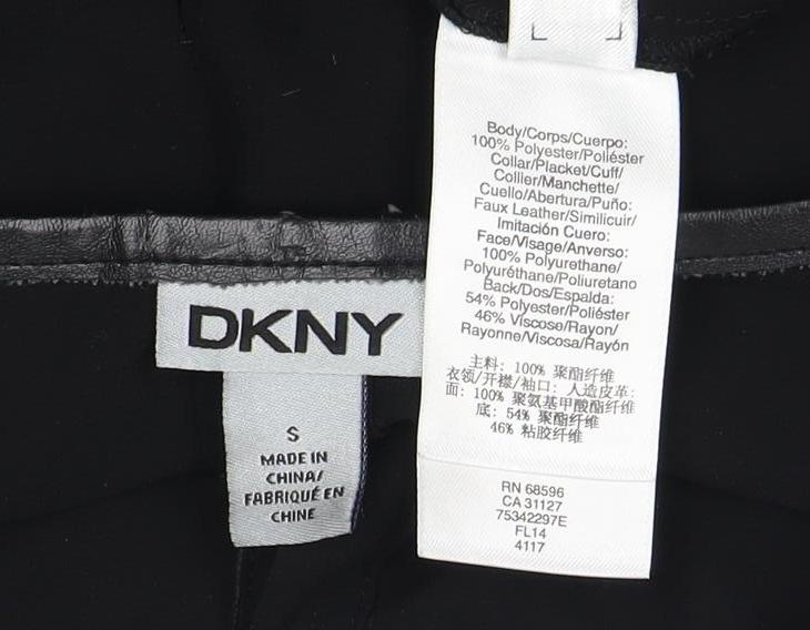 Womens UK Size S DKNY Black Basic Blouse