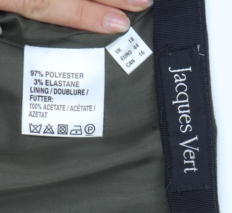 Jacques Vert Women's Green Trumpet Skirt Size 18