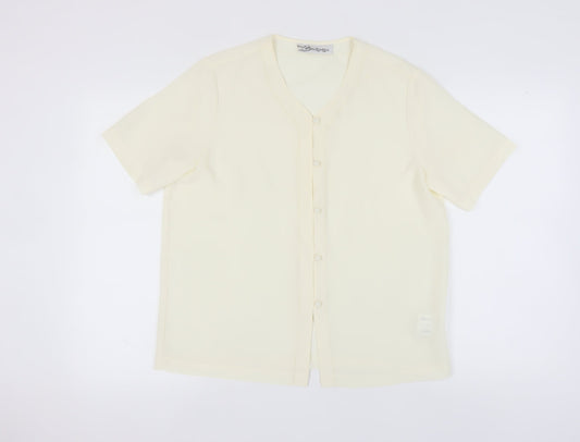 Womens UK Size 14 Berkertex Ivory Basic Button-Up