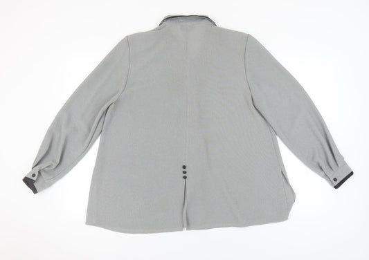 Womens UK Size 14 Saloos Grey Blouse