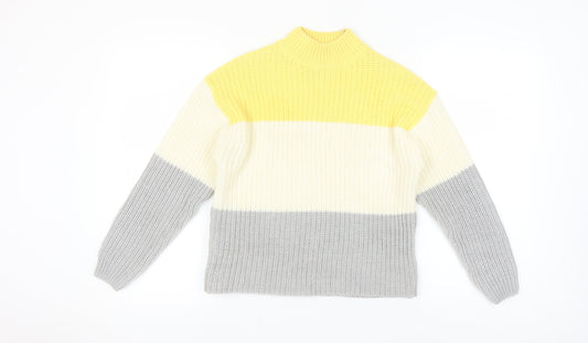 Womens UK Size S New Look Yellow Pullover Jumper