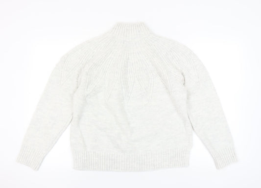 Womens UK Size L Marks and Spencer White Pullover Jumper