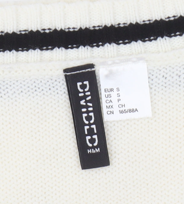 Womens UK Size 12 H&M White Pullover Jumper