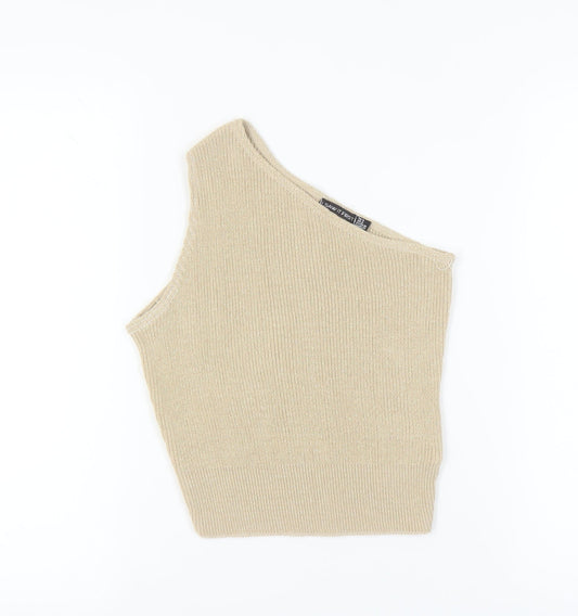 Womens UK Size 8 I SAW IT FIRST Beige Tank