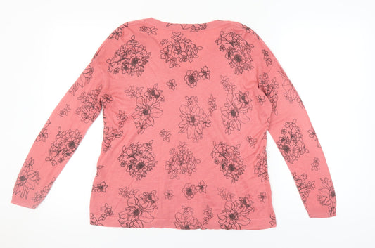 Womens UK Size M Marks and Spencer Pink Pullover Jumper
