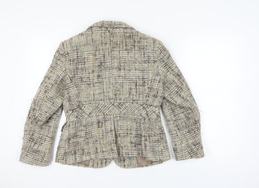 Marks and Spencer Women's Multicoloured Check Blazer, Size 14