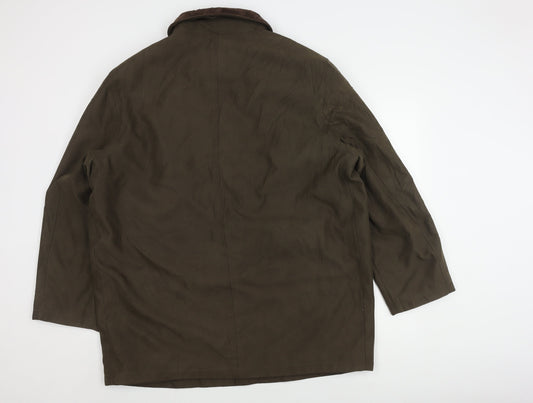 Arrow Men's XXL Green Overcoat Lined Button Coat