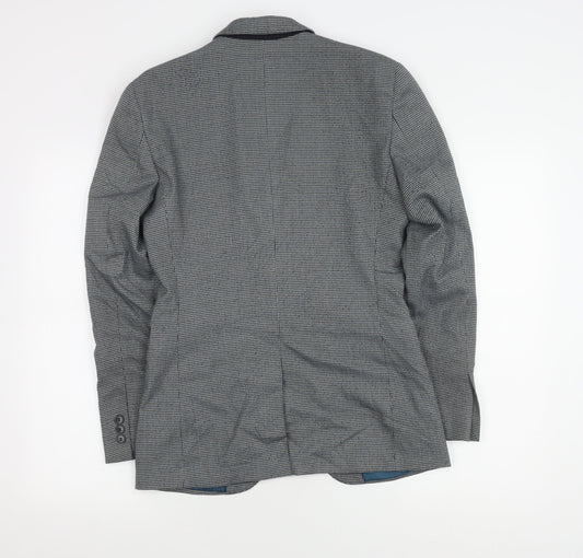 Mens UK Size 34 Topman Regular Grey Suit Jacket