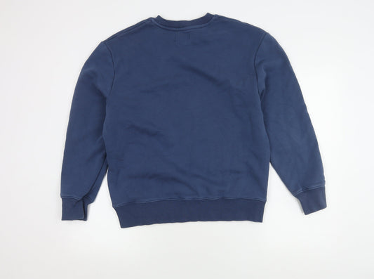 Topman Blue Men's Graphic Print Pullover Sweatshirt M