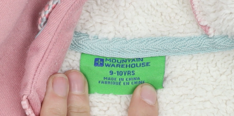 Mountain Warehouse Girls Pink Full Zip Hoodie 9-10 Years