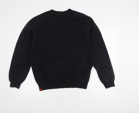 Back view of B&C Collection unisex black pullover sweatshirt m