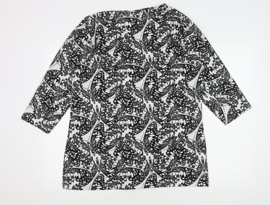 Originals Women's Black Butterfly Print Top Size 12
