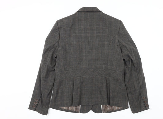 Next Women's Brown Check Suit Jacket Size 18