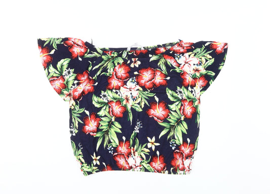 Additional front view of Red Herring Women's Floral Off-Shoulder Blouse, size 14