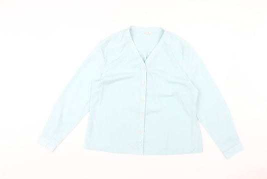 Womens UK Size 16 Eastex Blue Blouse