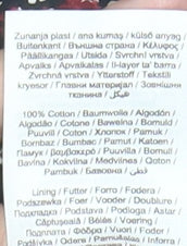 Brand and care label for Jacqueline de Yong Women's Black Floral Waistcoat, size 6, UK