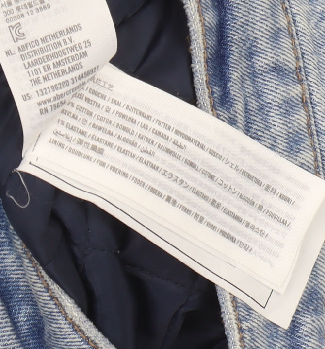 Abercrombie & Fitch Men's Blue Denim Jacket S