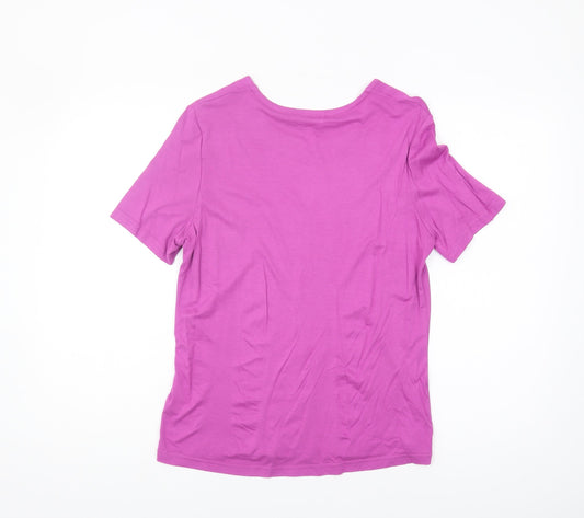 Womens UK Size 12 Eastex Pink Basic T-Shirt