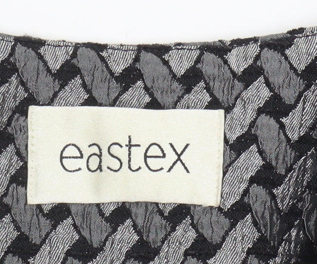 Eastex Women's Black Geometric Blazer Size 14