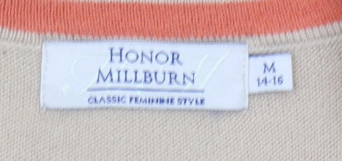 Womens UK Size M Honor Millburn Beige Cardigan Jumper