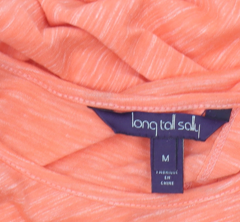 Brand and care label for Long Tall Sally Women's Orange M Tank Top Sleeveless