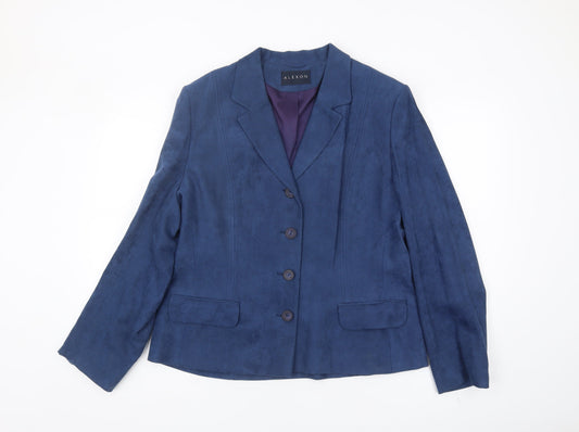 Womens UK Size 16 Alexon Regular Blue Blazer