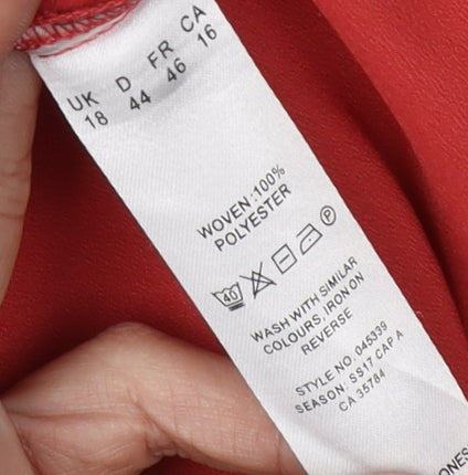Womens UK Size 18 Eastex Red Blouse