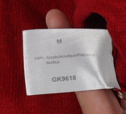 Womens UK Size M Alexara Red Pullover Jumper