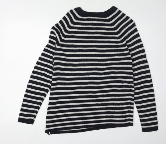 Banana Republic Women's Black Striped Pullover Jumper L