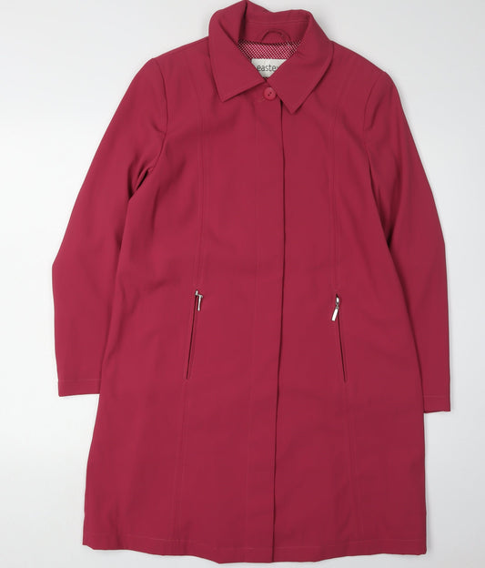 Womens UK Size 10 Eastex Red Overcoat