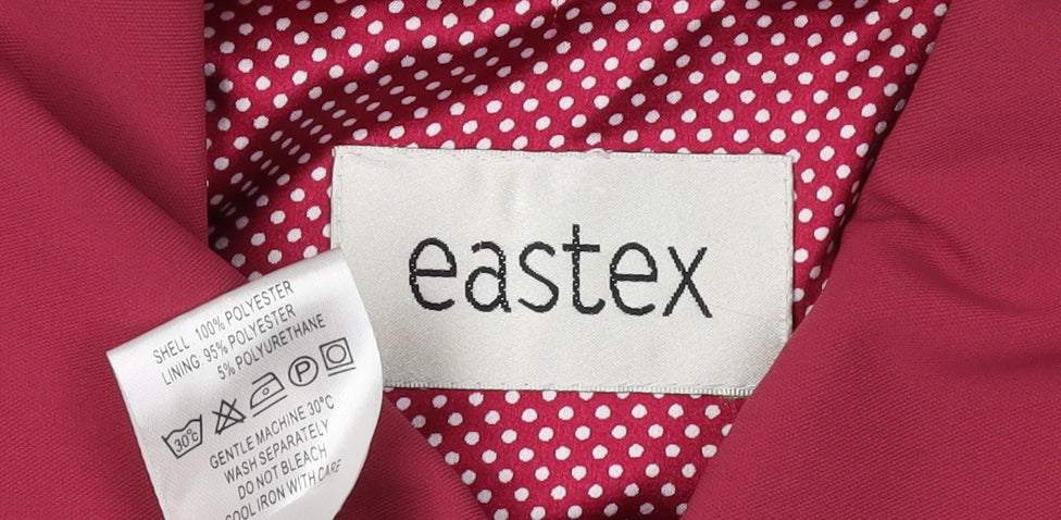 Womens UK Size 10 Eastex Red Overcoat