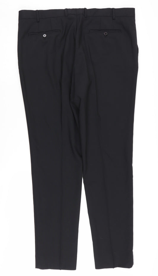 Massimo Dutti Men's Black Dress Pants Size 40