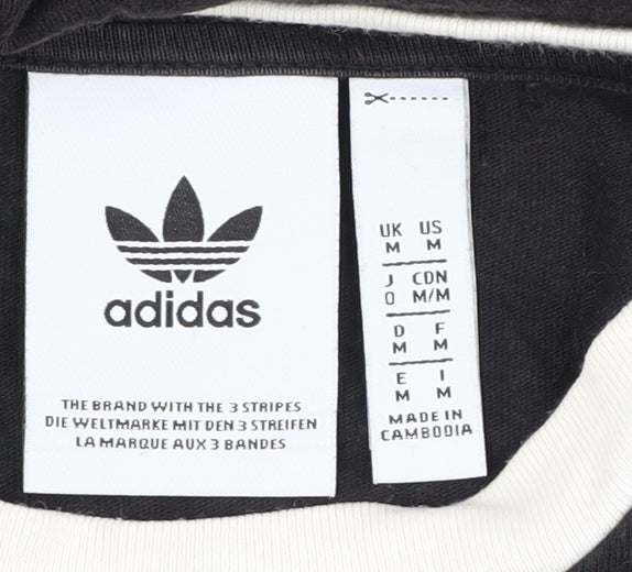 Adidas Men's Black Medium Logo T-Shirt