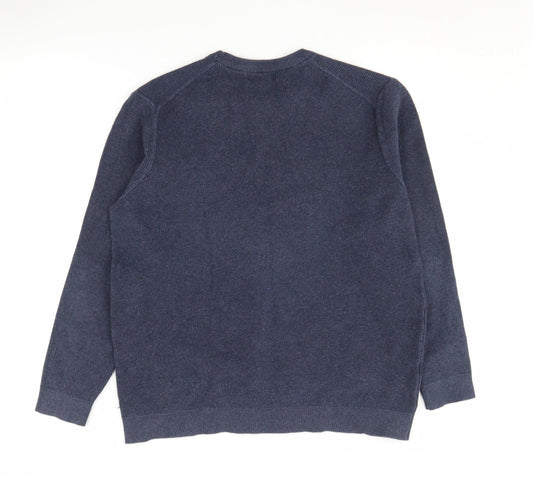 MNG Men's Blue Crew Neck Pullover Jumper L