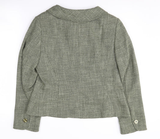 Viyella Women's Green Blazer Size 12 Polyester