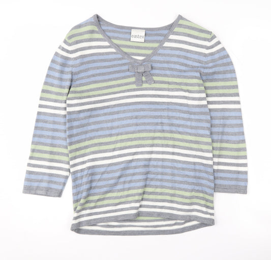 Womens UK Size 10 Eastex Multicoloured Pullover Jumper