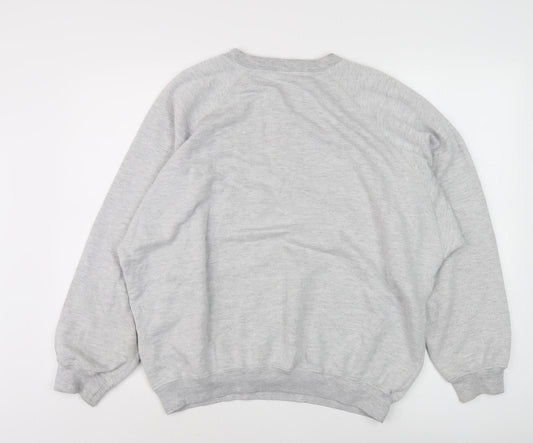 Adidas Women's Grey Sweatshirt Size 18 - Embroidered Casual