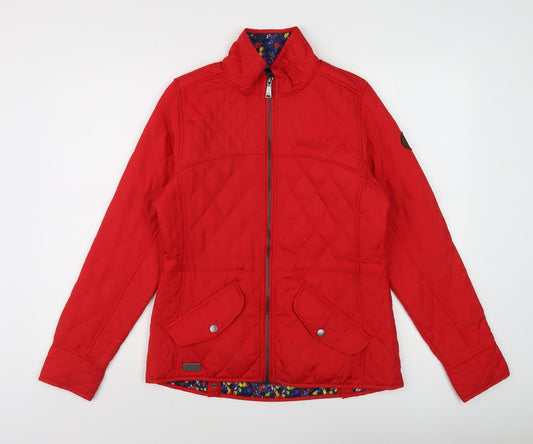 Womens UK Size 10 Regatta Red Quilted Coat