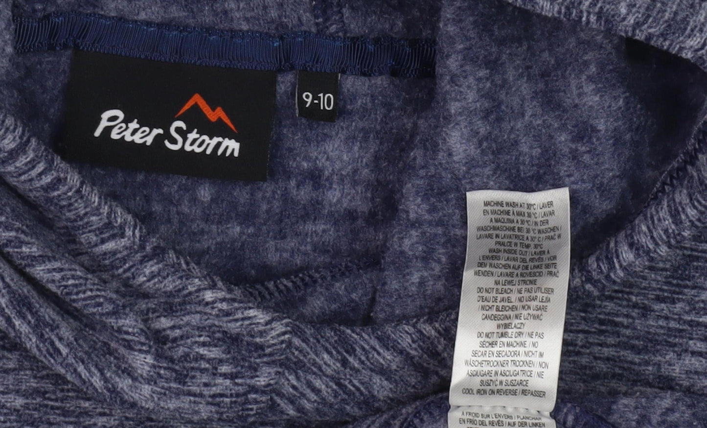 Peter Storm Boys Blue Pullover Hoodie, Size 10, Lightweight