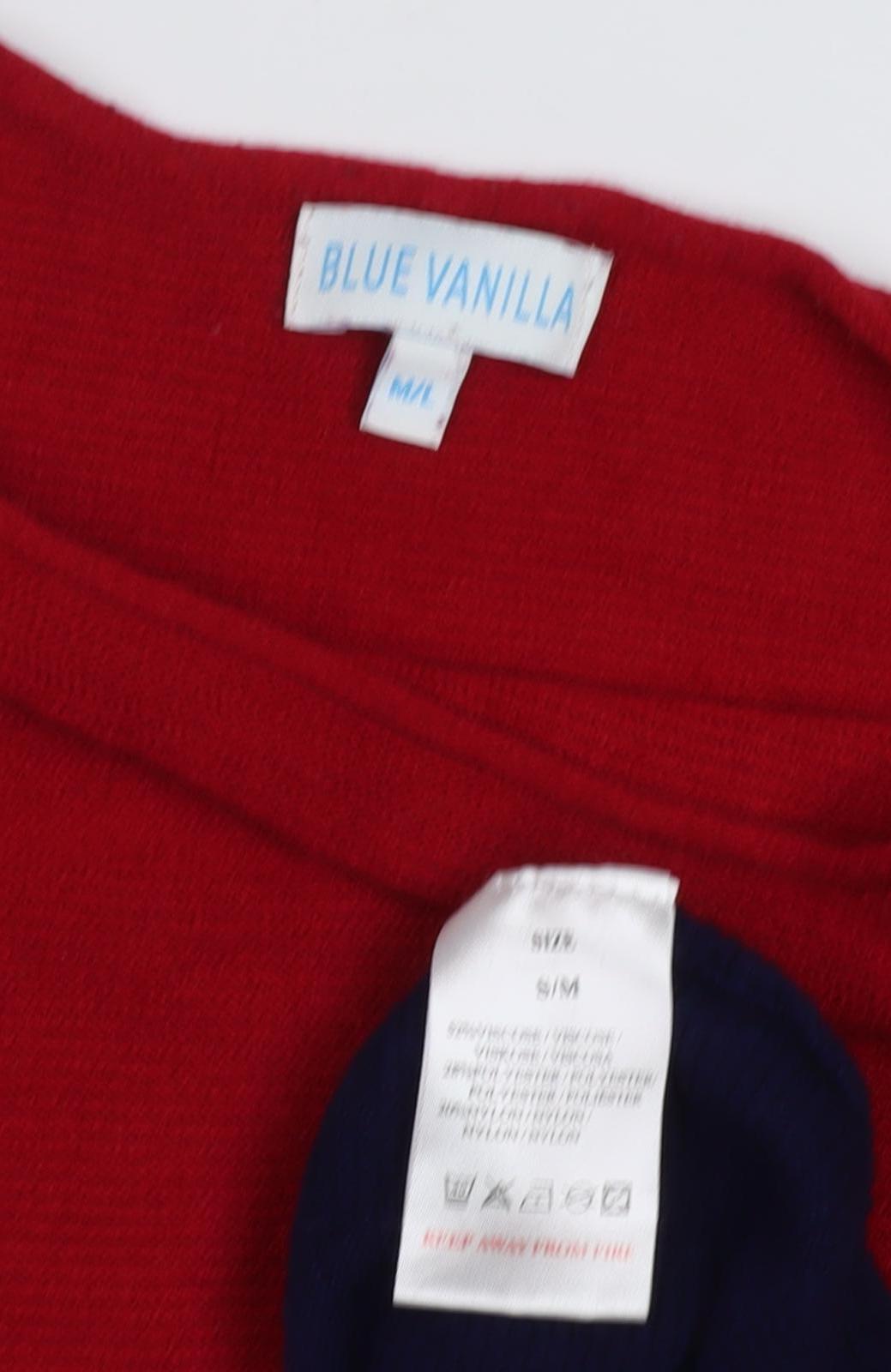 Womens UK Size M Blue Vanilla Multicoloured Pullover Jumper