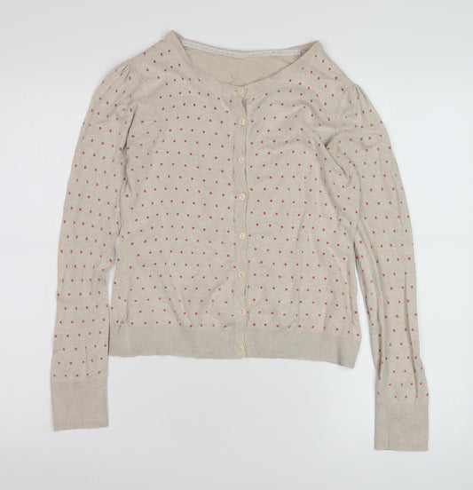 Womens UK Size 14 Dunnes Stores Beige Cardigan Jumper