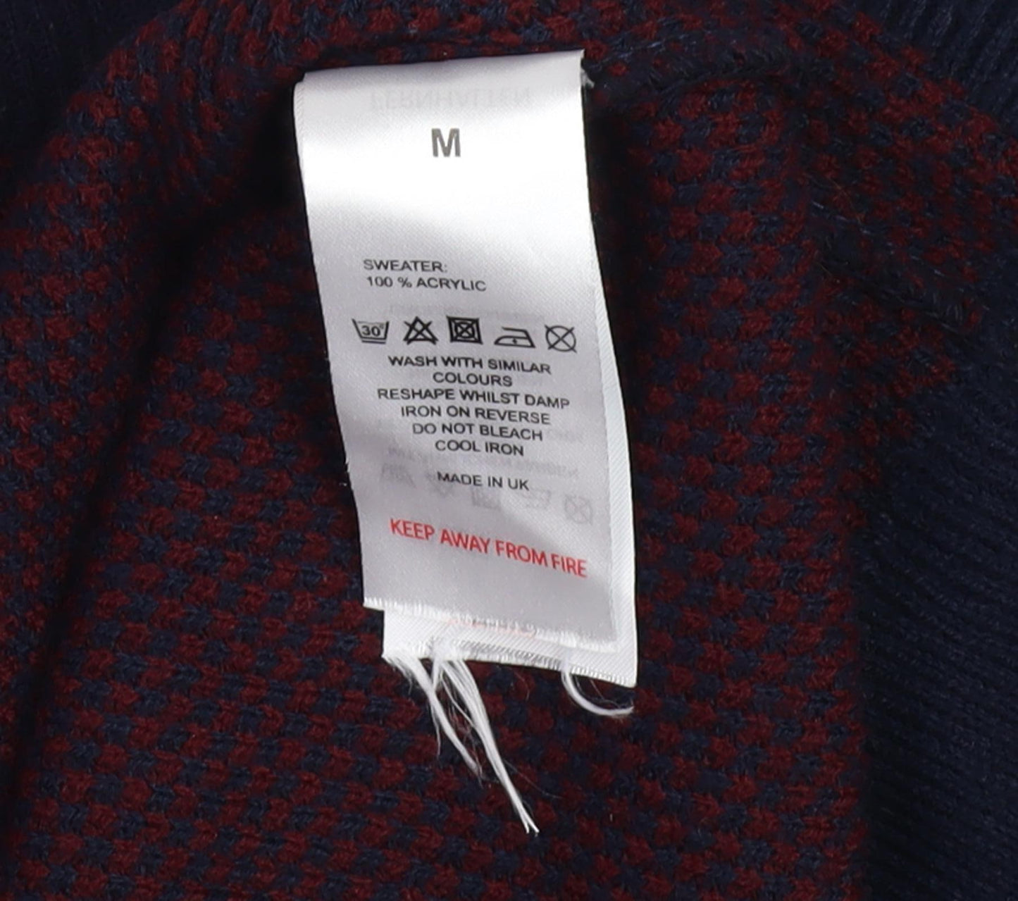 Frederik Anderson Hopenhagen Men's Red Pullover Jumper, Size M, Crew Neck