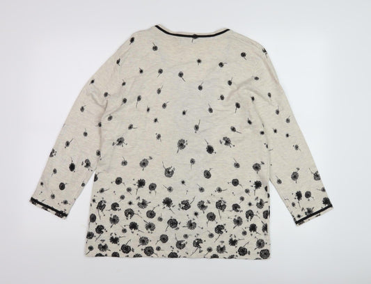 Womens UK Size 16 M&Co Beige Cardigan Jumper