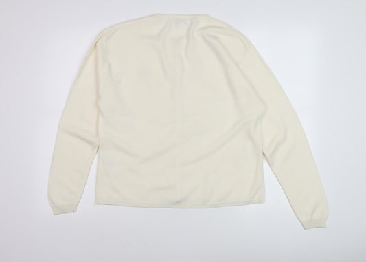 Womens UK Size M Akal Collection Ivory Cardigan Jumper