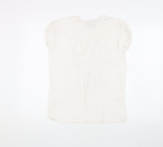 Womens UK Size 6 Game Of Thrones White Basic T-Shirt