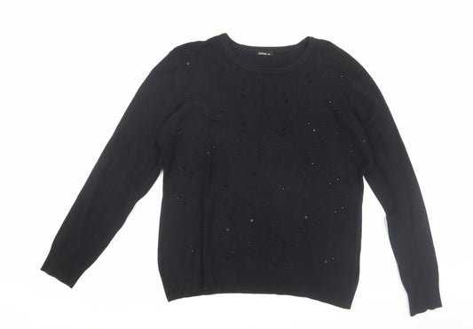 Womens UK Size 18 Roman Black Pullover Jumper