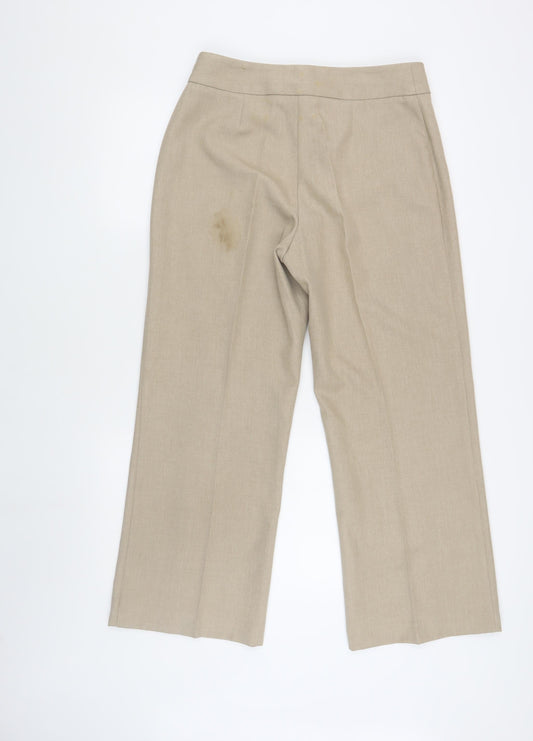 Sarah Hamilton Beige Women's Trousers, Size 14, Casual