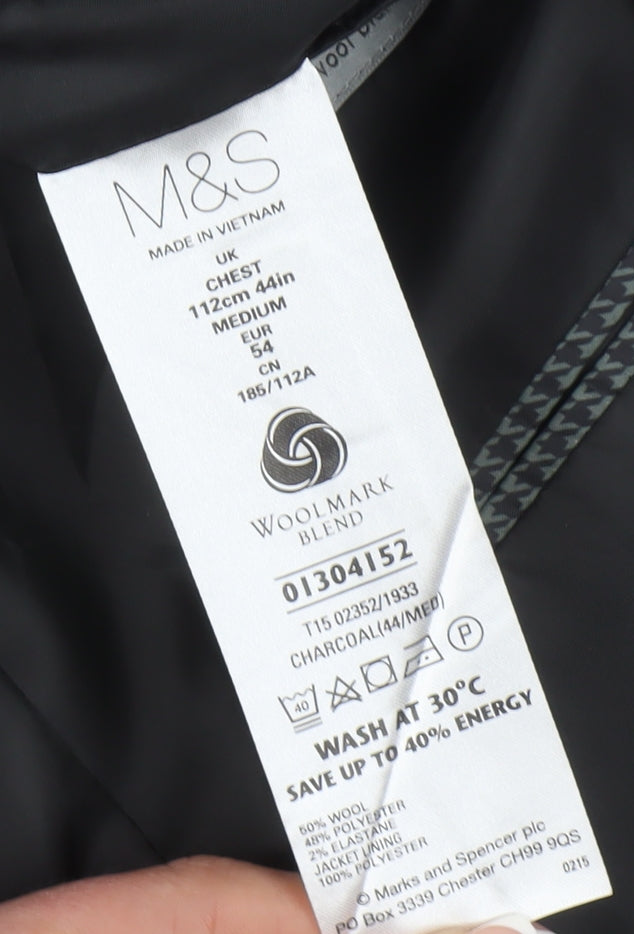 Mens UK Size 44 Marks and Spencer Regular Grey Suit Jacket